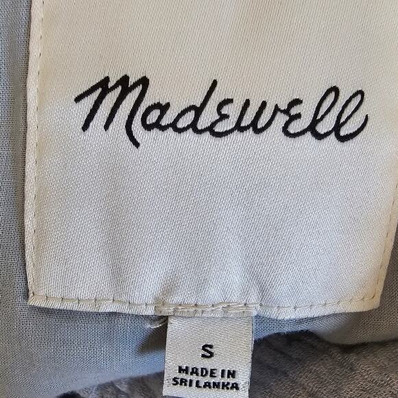 Madewell Cotton-Linen Relaxed Larsen Blazer Windowpane Dusty Pool Size S - Picture 7 of 8